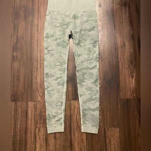 Green camo Gymshark leggings